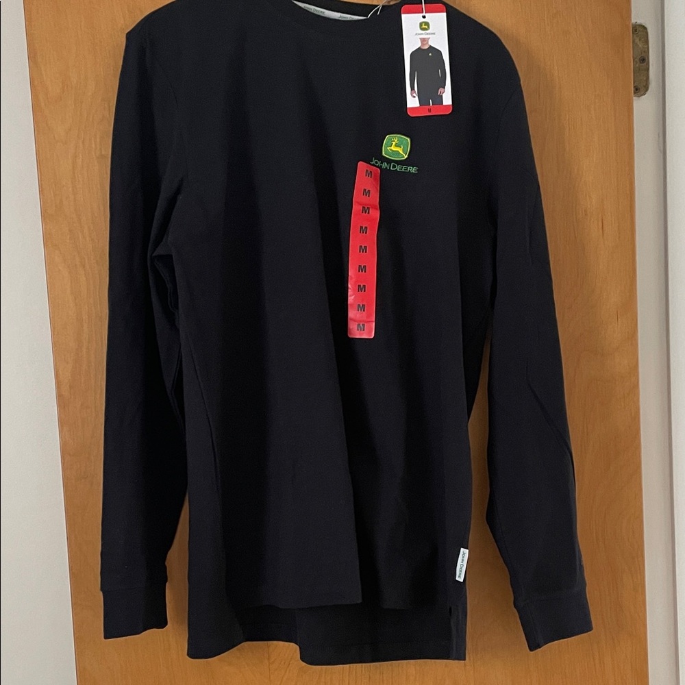 John Deere Black Long Sleeve Tee